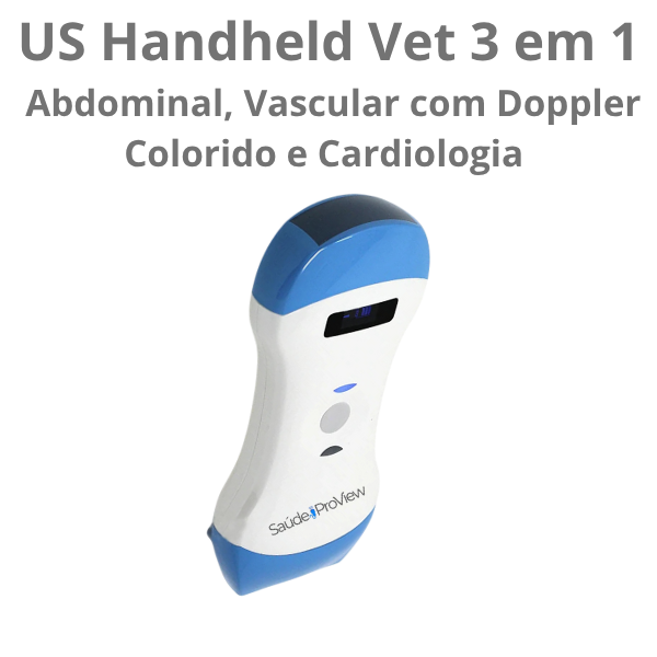 Ultrassom Portátil Veterinário SaúdeProView Handheld, WiFi, 128E 3 em 1