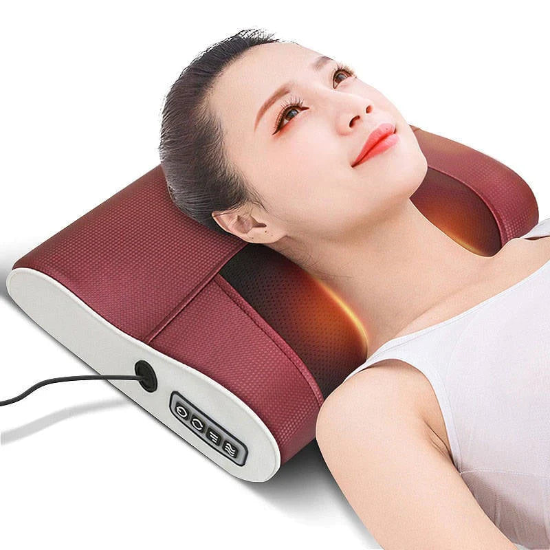Travesserio Massageador Elétrico Multifuncional para Pescoço | Relaxamento e Saúde