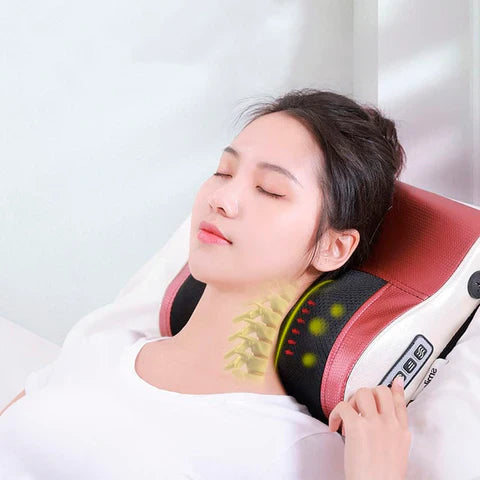 Travesserio Massageador Elétrico Multifuncional para Pescoço | Relaxamento e Saúde