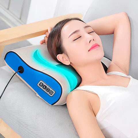Travesserio Massageador Elétrico Multifuncional para Pescoço | Relaxamento e Saúde