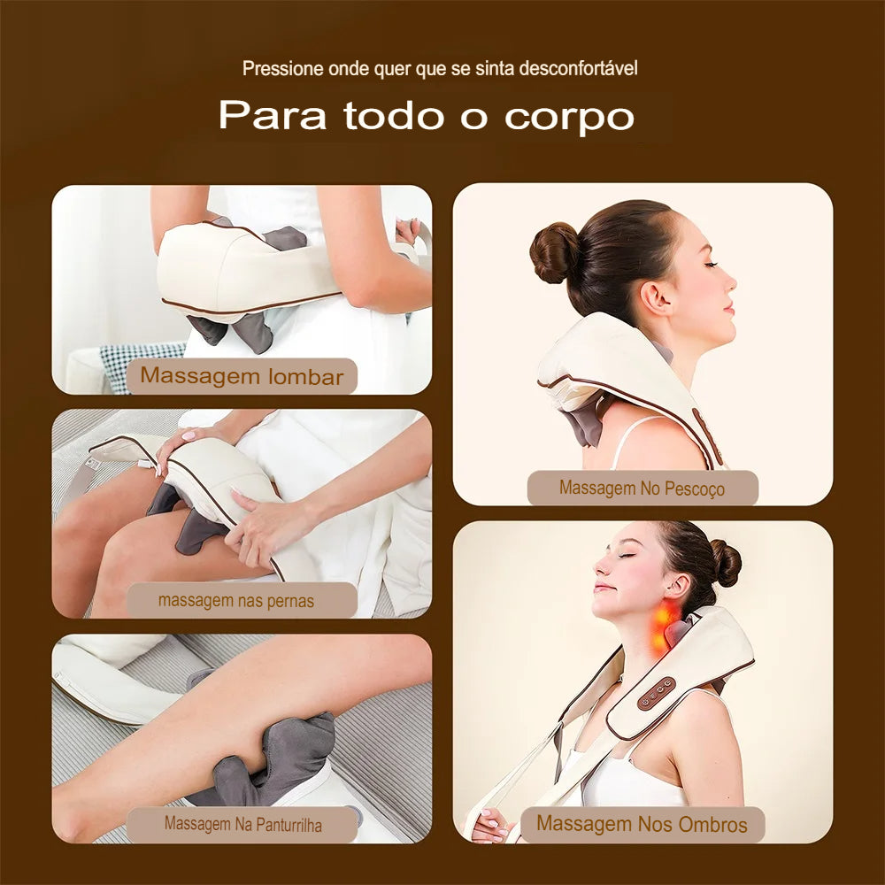 Massageador Automático Relaxante Para Pescoço e Ombros