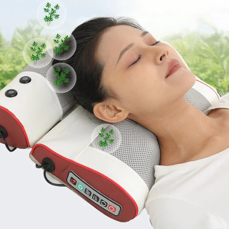 Travesserio Massageador Elétrico  Multifuncional para Pescoço | Relaxamento e Saúde